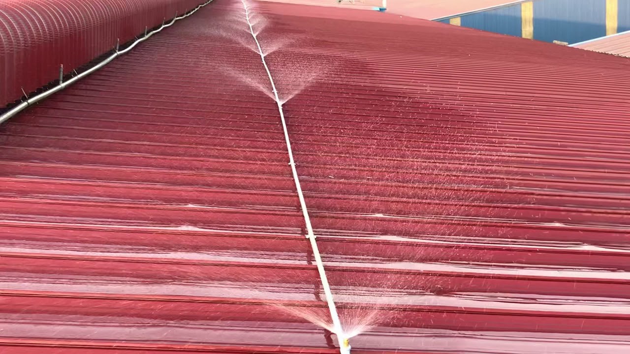 Phun nước chống nóng mái tôn