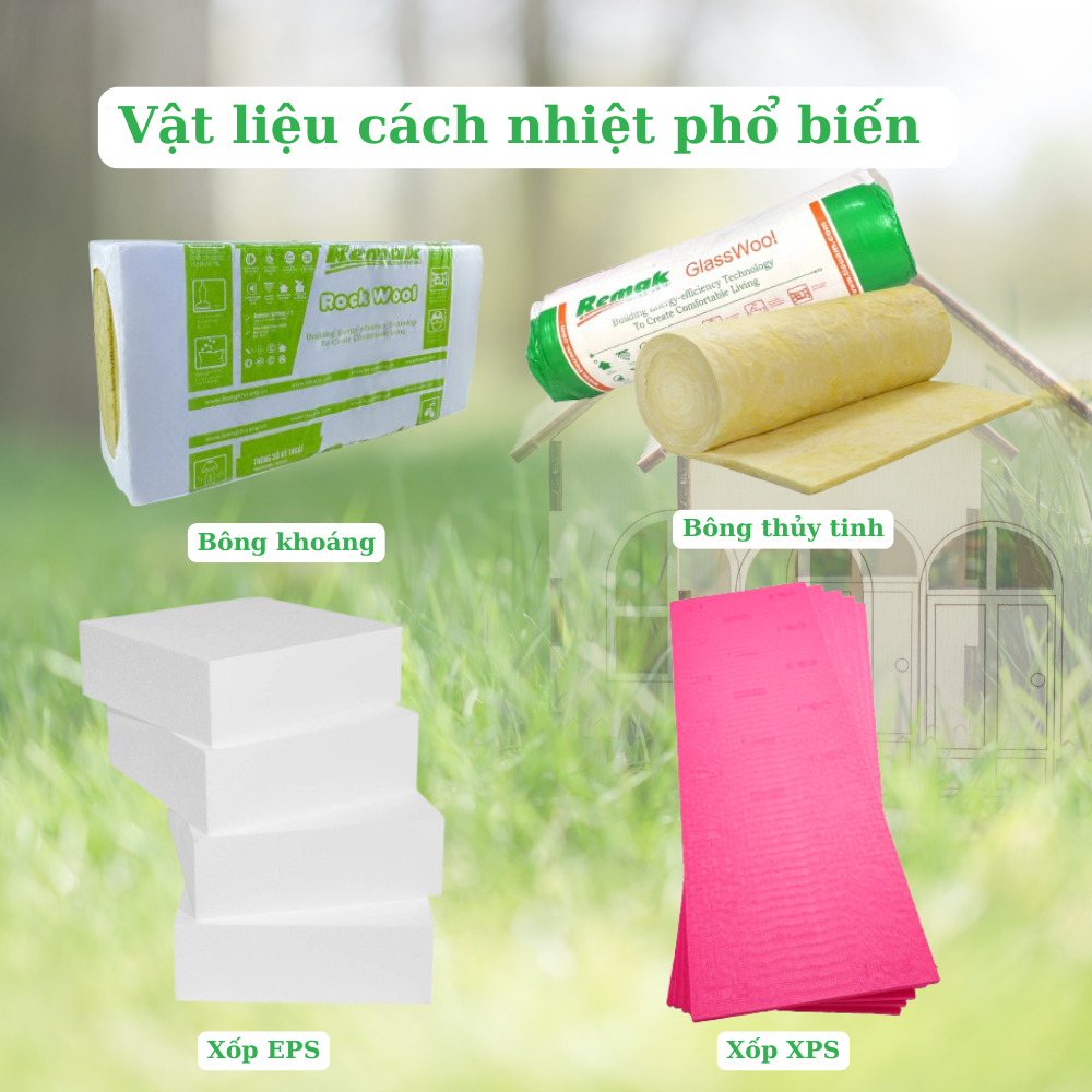 Vật liệu cách nhiệt phổ biến