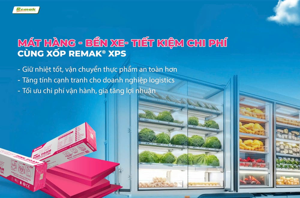 xốp cách nhiệt xps Remak® cải tạo thùng xe đông lạnh