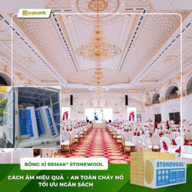 Bông khoáng xỉ - cách âm chuyên nghiệp cho trung tâm tiệc cưới sen vàng
