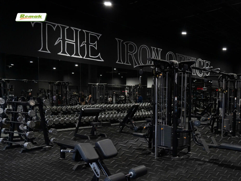 Cao su chống trượt cho phòng gym hiện đại