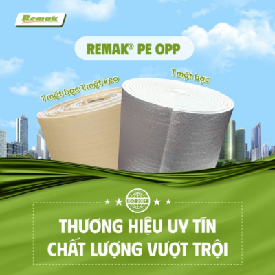 Xốp PE-OPP mặt bạc Remak